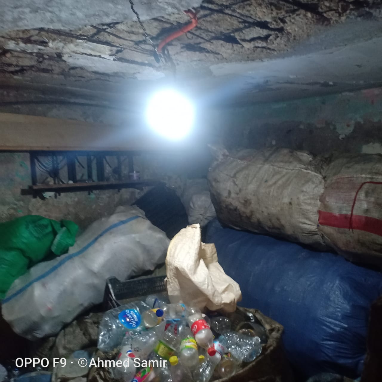  تجميع أحد السكان للقمامة بمنزله  (1)