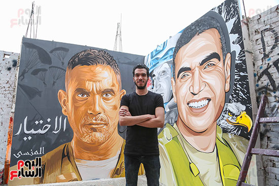 جرافيتي للشهيد أحمد المنسي (2)