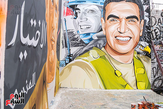 جرافيتي للشهيد أحمد المنسي (3)