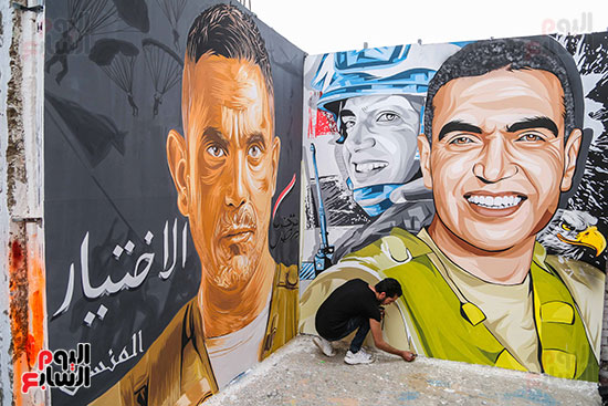 جرافيتي للشهيد أحمد المنسي (5)