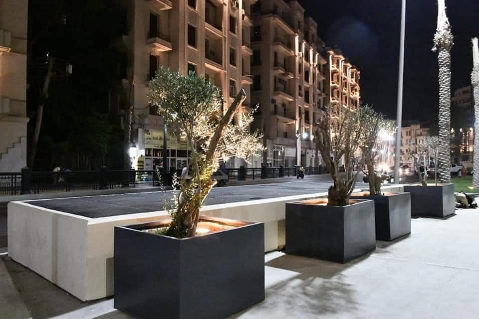  التجارب الأولية لإضاءة ميدان التحرير (9)