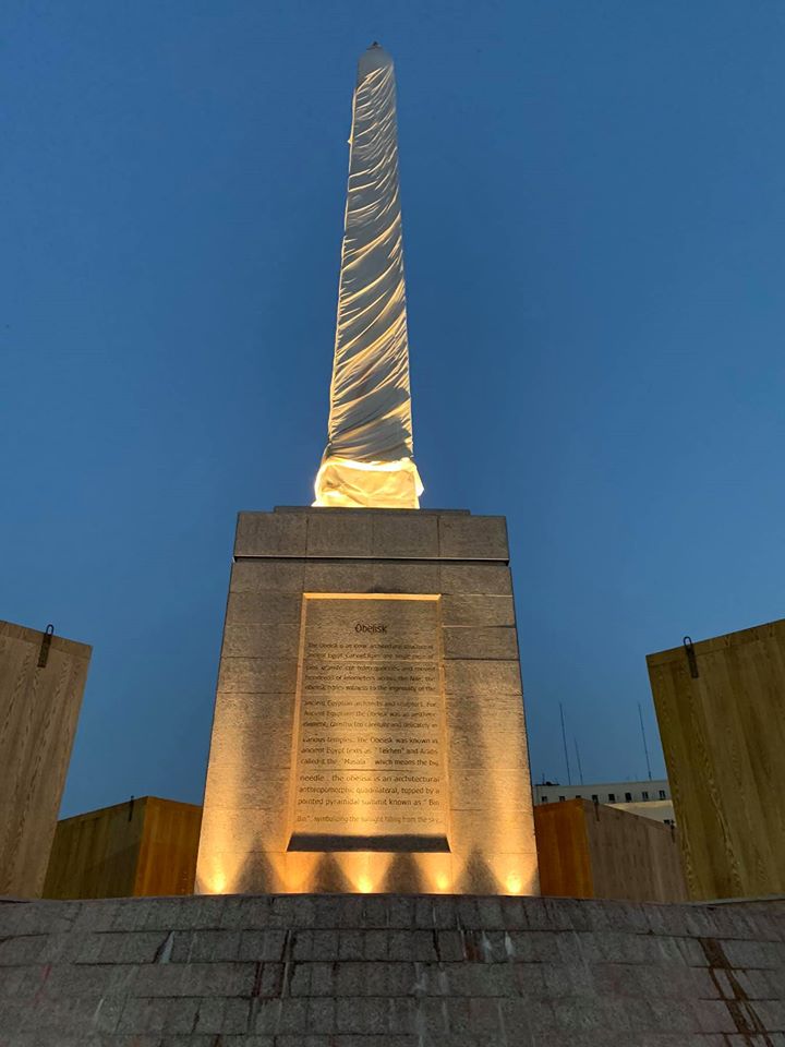  التجارب الأولية لإضاءة ميدان التحرير (10)