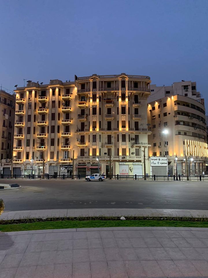  التجارب الأولية لإضاءة ميدان التحرير (8)