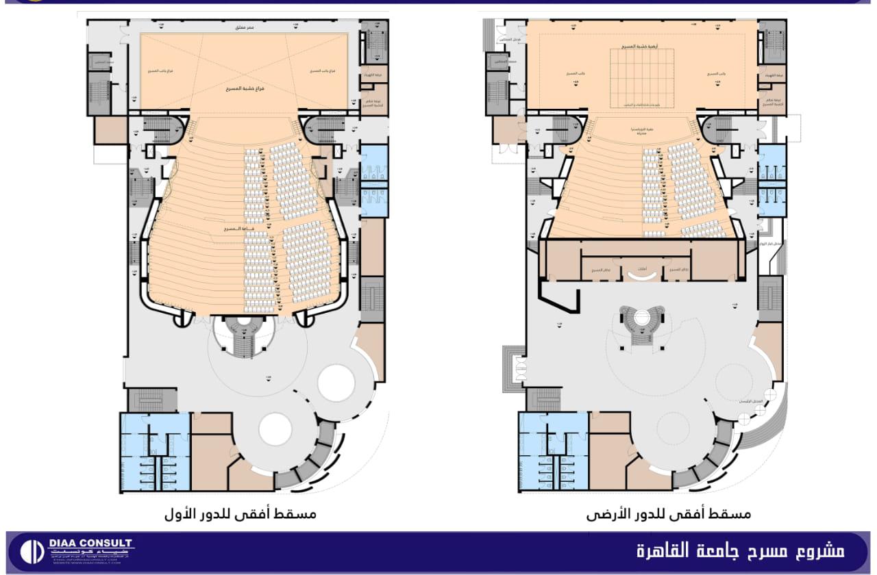رئيس جامعة القاهرة يعلن وضع حجر أساس مسرح دولت أبيض بالجامعة  بأحدث التقنيات العالمية (4)