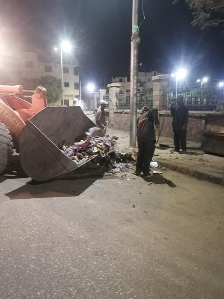 حملة نظافة بحي شمال مدينة الأقصر