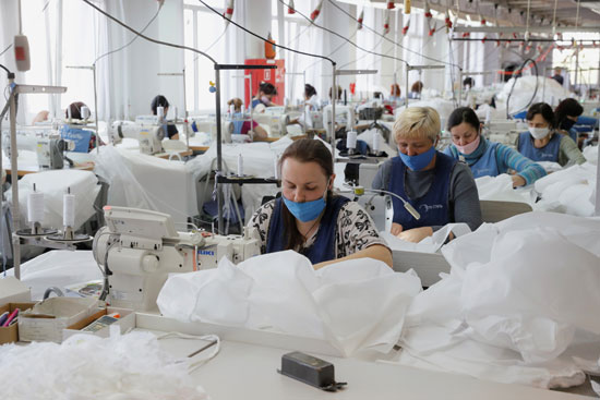 صناعة الكمامات فى أوكرانيا