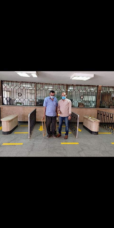 تركيب علامات المسافة بمحطة قطار بنها 4 تركيب علامات المسافة بمحطة قطار بنها 4