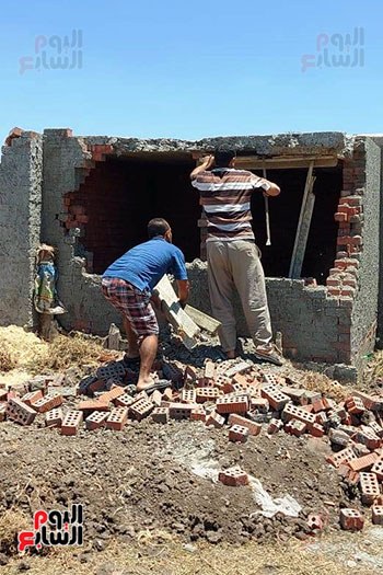 إزالة 4 حالات تعد على الأراضى الزراعية بالدقهلية (2)