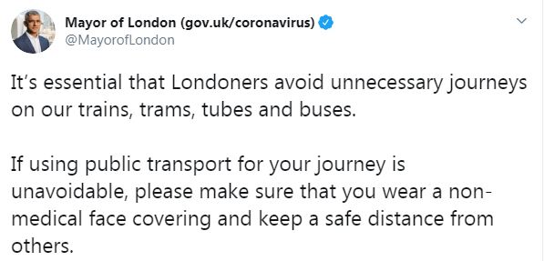 عمدة لندن على تويتر