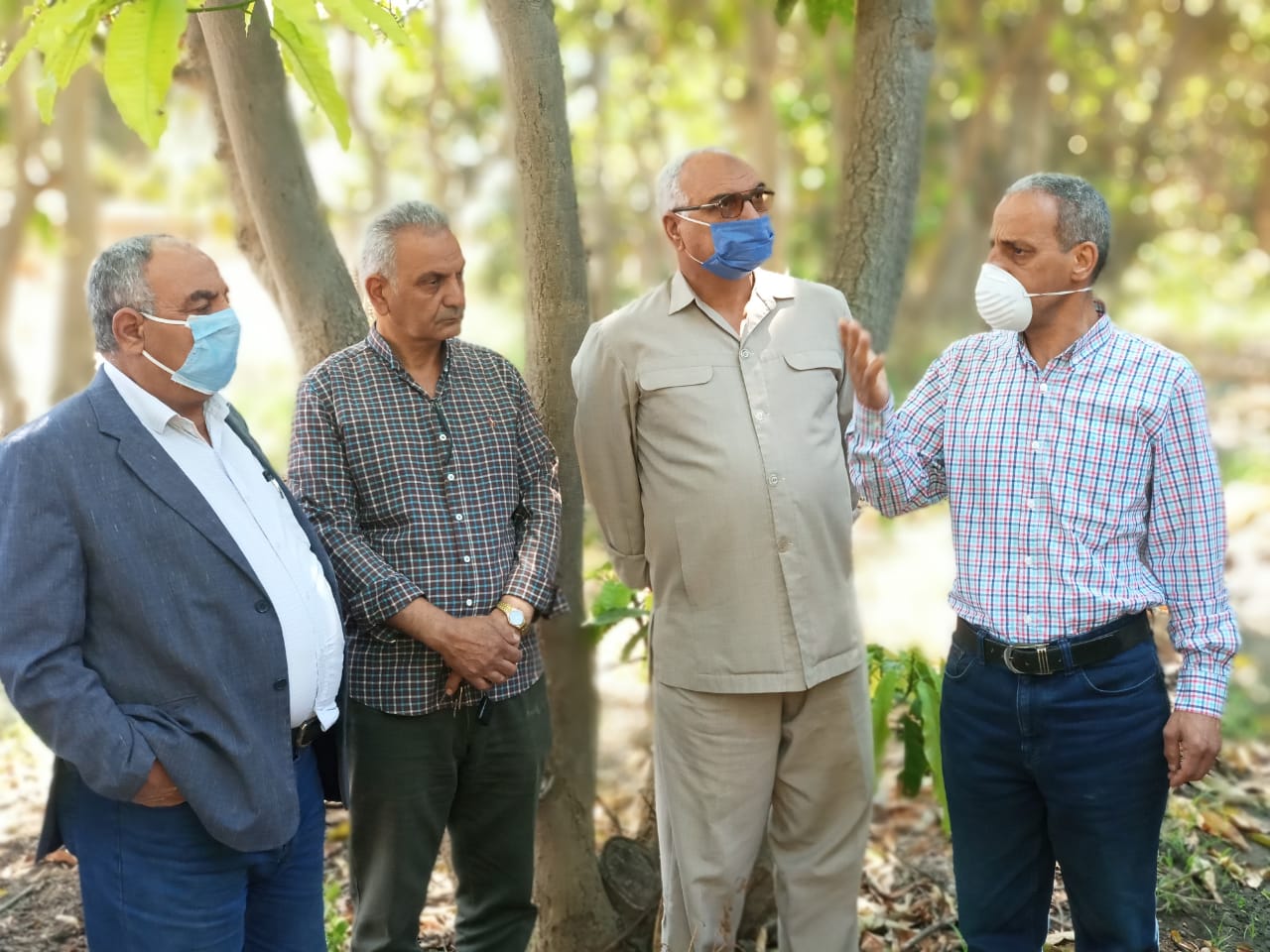 نائب وزير الزراعة خلال جولته بالحدائق بقرية شبرا النملة (2)