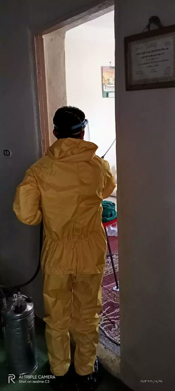 رش وتطهير منازل الحالات الإيجابية (3)