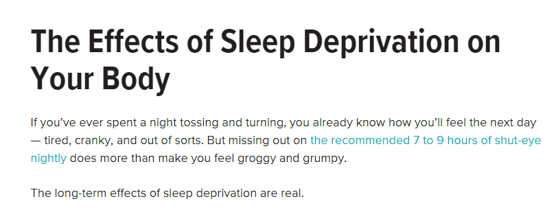 تاثير قلة النوم