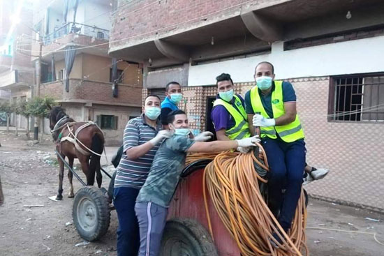 مبادرة بعزبة البرنس فى بنها لتطهير الشوارع  (4)