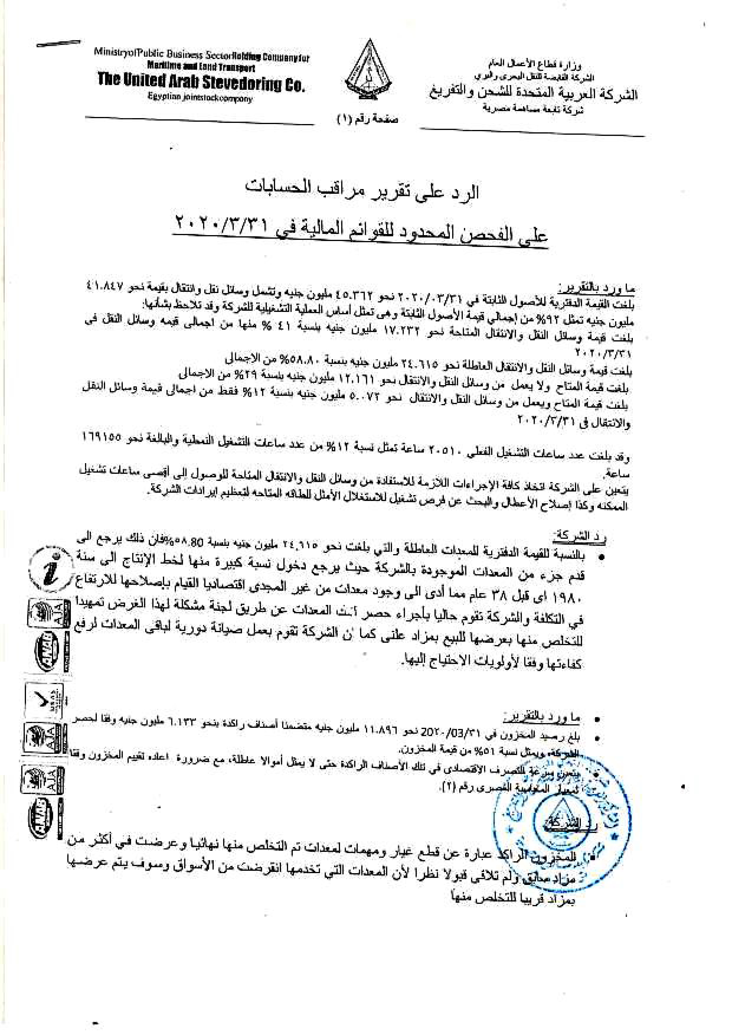 العربية المتحدة للشحن شراء معدات بـ12.7 مليون جنيه لتحديث الشركة وتجاوز الخسائر (1)