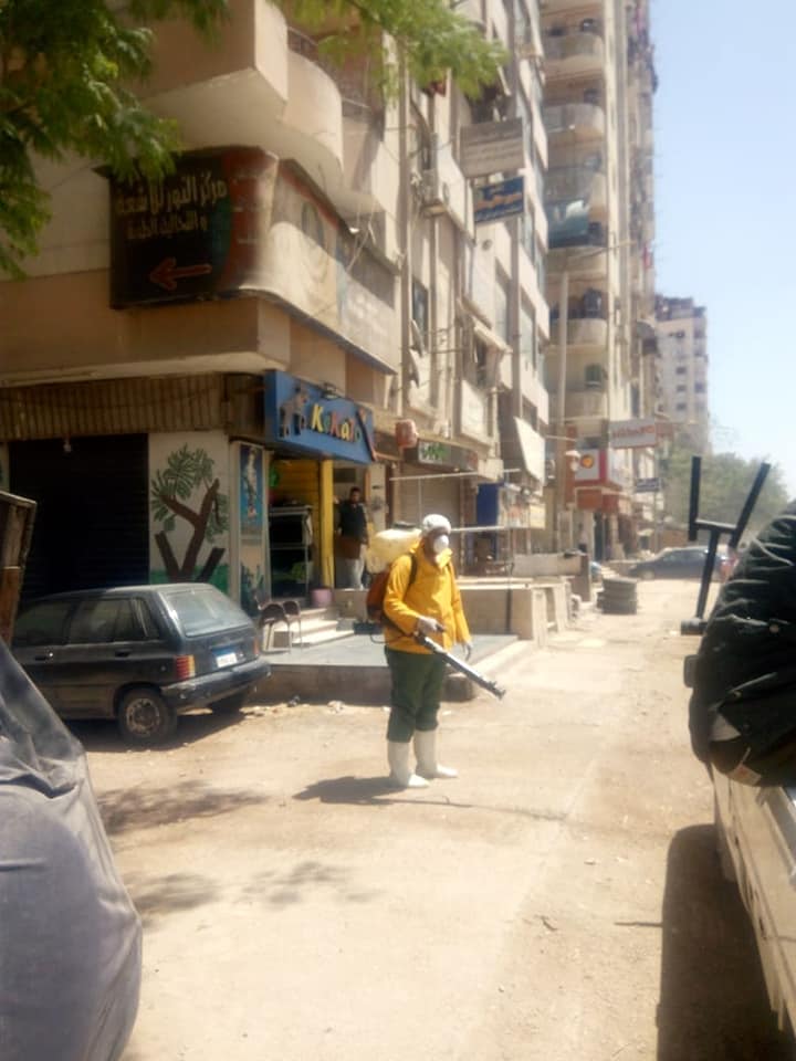 حملات تعقيم بشوارع الجيزة (3)