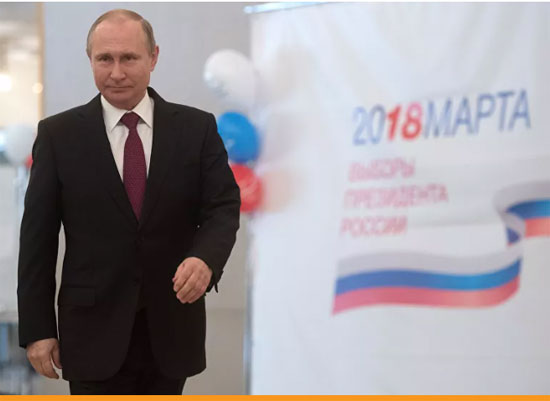بوتين يشارك في الانتخابات الرئاسية الروسية