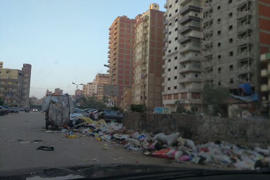 تراكم القمامة بشوارع وميادين المحلة (3)