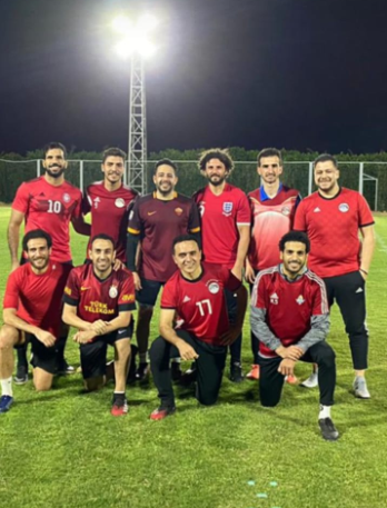 لاعبو الاسماعيلي فى مباراة كرة خماسية 1