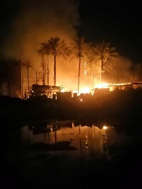 إخماد حريق فى سوق السيراميك