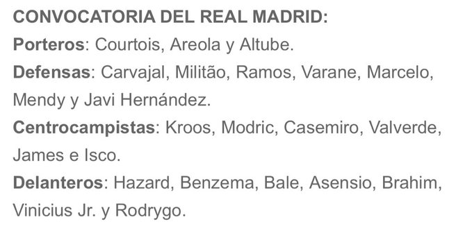 قائمة ريال مدريد