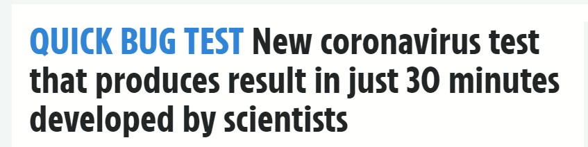 اختبار كورونا فى 30 دقيقة