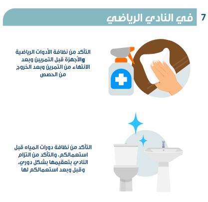 الاجراءات الاحترازية لدولة الأردن عند فتح النوادى  (6)