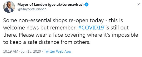 عمدة لندن على تويتر