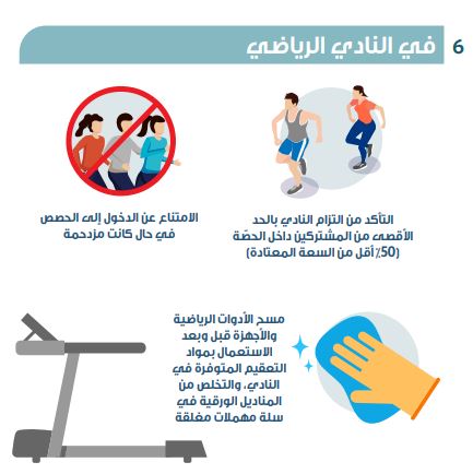 الاجراءات الاحترازية لدولة الأردن عند فتح النوادى  (5)