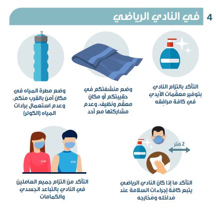 الاجراءات الاحترازية لدولة الأردن عند فتح النوادى  (4)