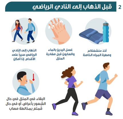 الاجراءات الاحترازية لدولة الأردن عند فتح النوادى  (2)