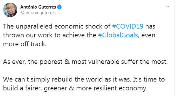 امين الامم المتحدة على تويتر