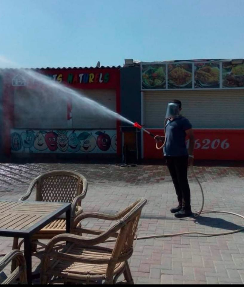 تعقيم مقر الاهلى بمدينة نصر تعقيم مقر الاهلى بمدينة نصر