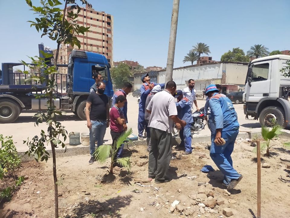 تحويل نقطة تجمع قمامة لحديقة بالمرج (3)