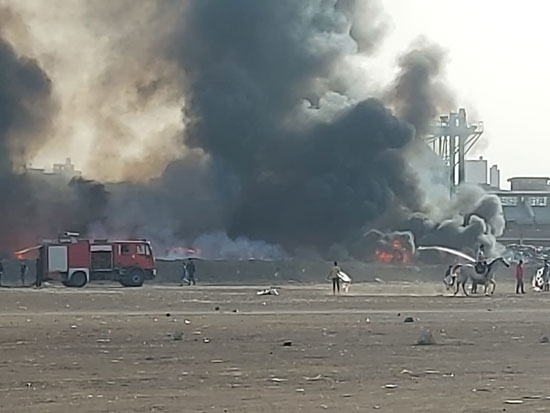 حريق هائل فى مقلب قمامة (2)