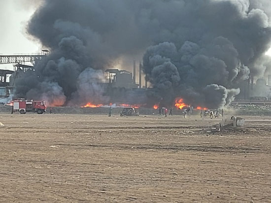 حريق هائل فى مقلب قمامة (5)