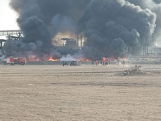 حريق هائل فى مقلب قمامة (6)