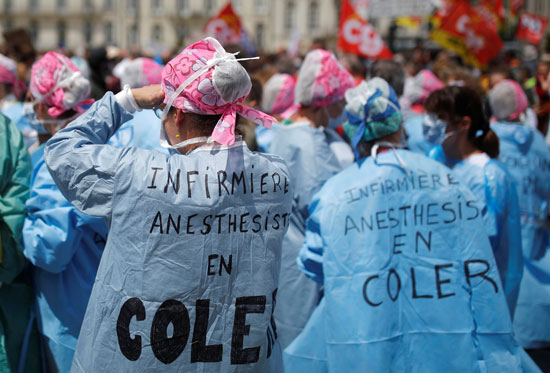 جانب من المشاركين فى الإحتجاجات