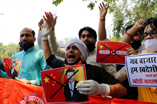 مظاهرات ضد الصين فى الهند