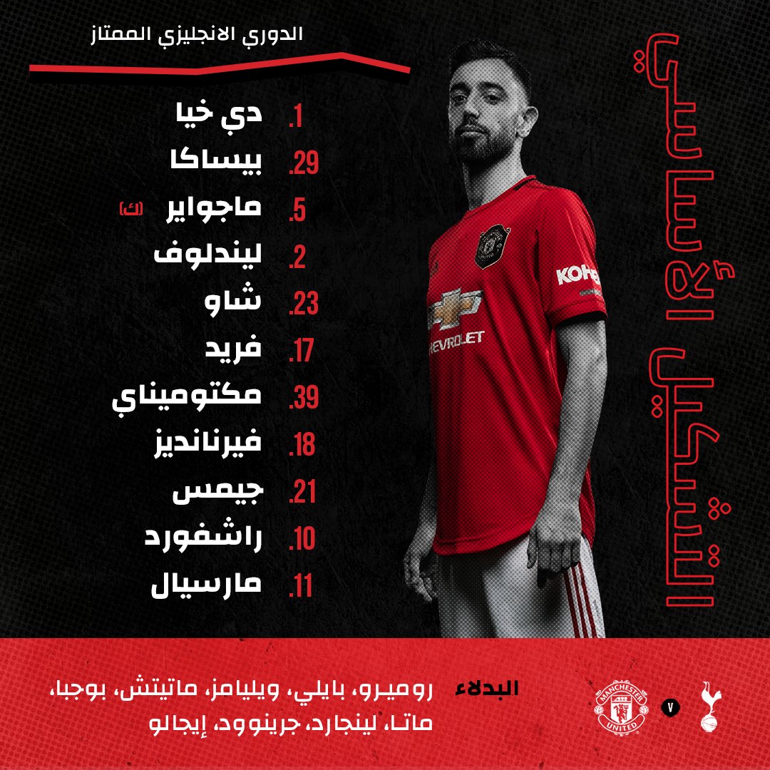 تشكيل مانشستر يونايتد