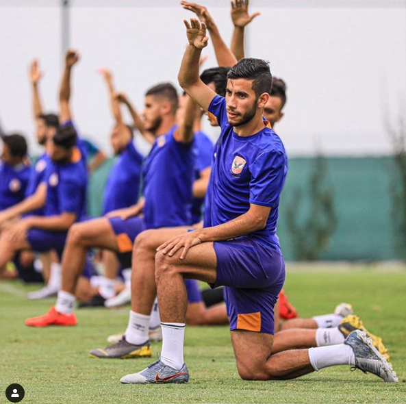ناصر في تدريبات الاهلي