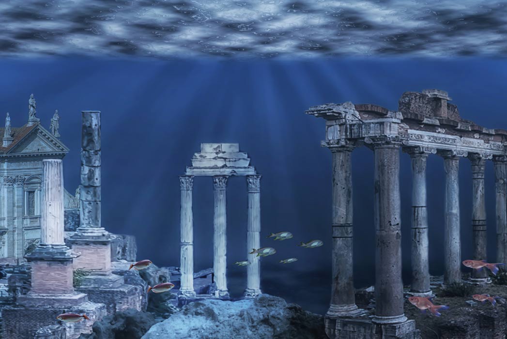 Illustration-Atlantis-underwater-ruins