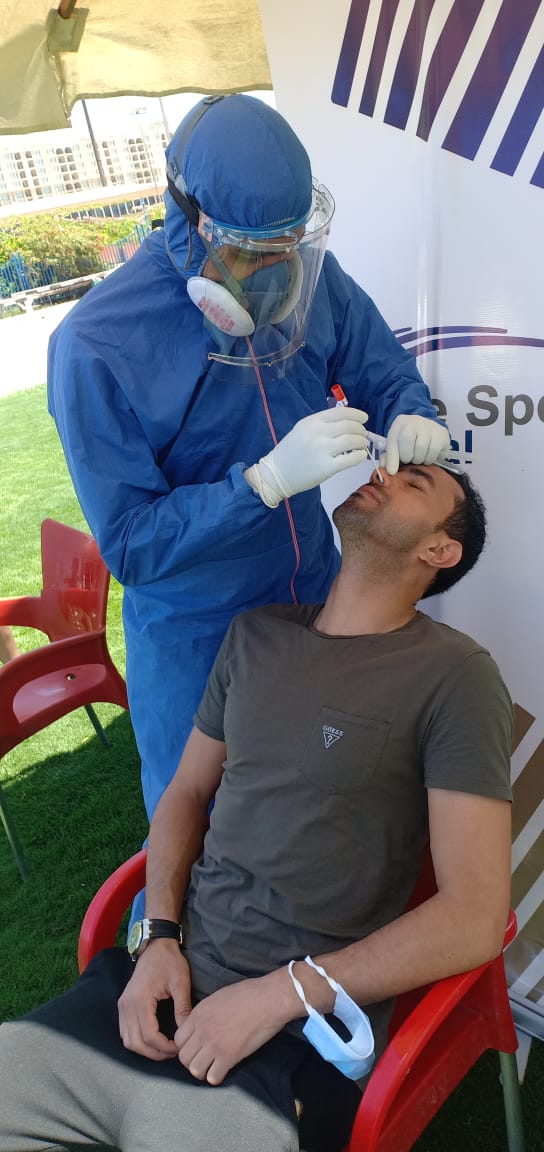 مسحة كورونا للاعبى سموحة مسحة كورونا للاعبى سموحة