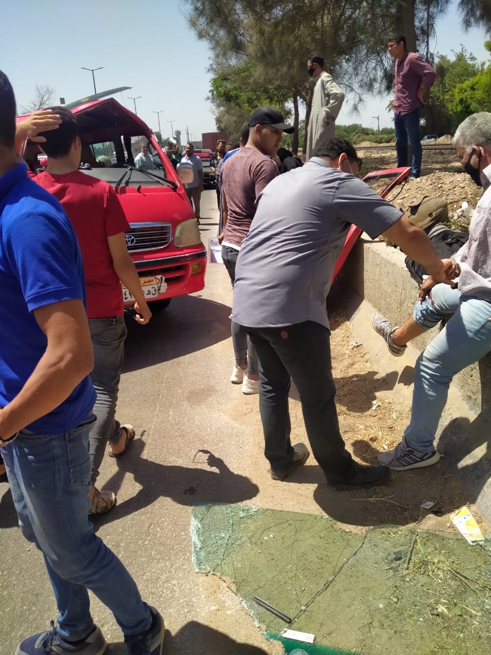  حاد ث تصادم بقرية شبرا هارس (10)