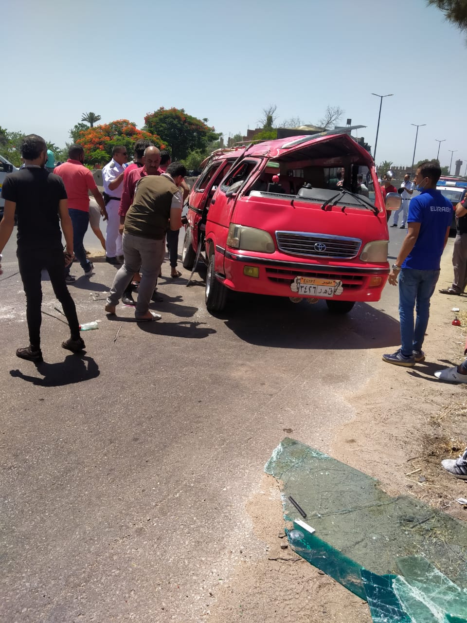  حاد ث تصادم بقرية شبرا هارس (11)