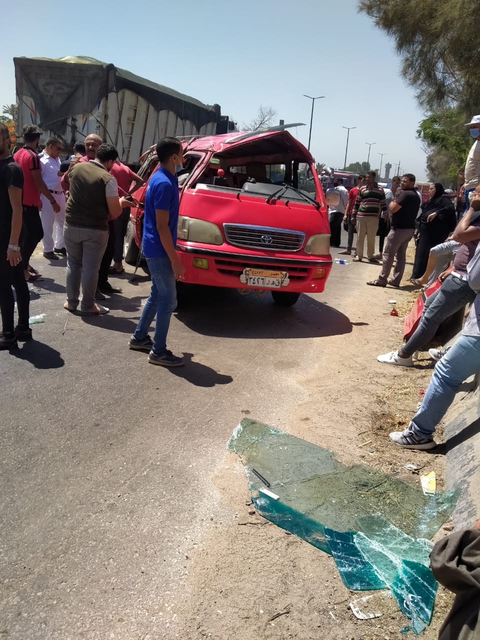  حاد ث تصادم بقرية شبرا هارس (6)