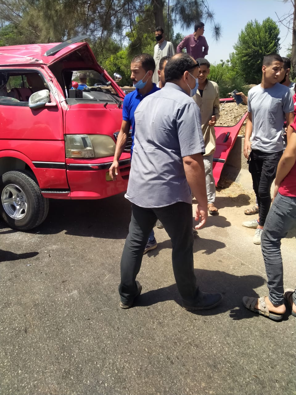  حاد ث تصادم بقرية شبرا هارس (8)