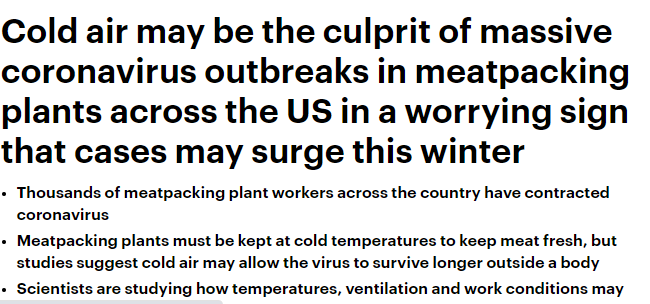 الهواء البارد فى المصانع سبب انتشار الفيروس