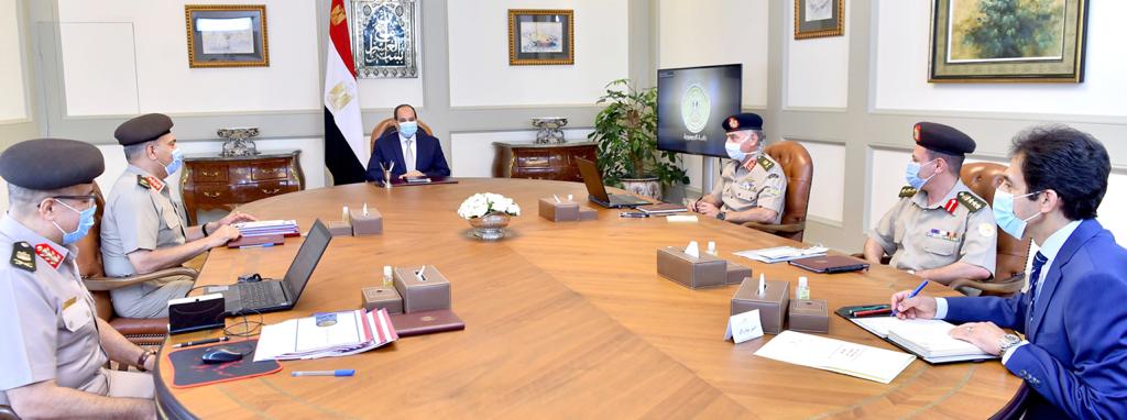 جانب من اجتماع الرئيس السيسى