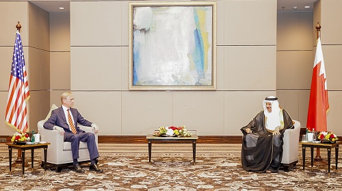 وزير خارجية البحرين والممثل الامريكى لشئون إيران وزير خارجية البحرين والممثل الامريكى لشئون إيران