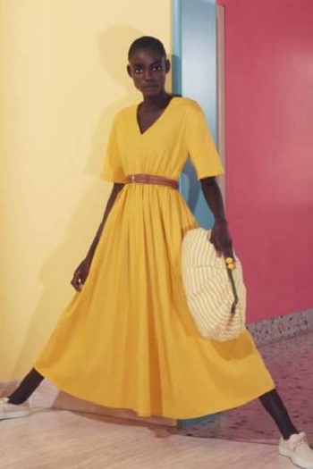 فستان صيفي أصفر
